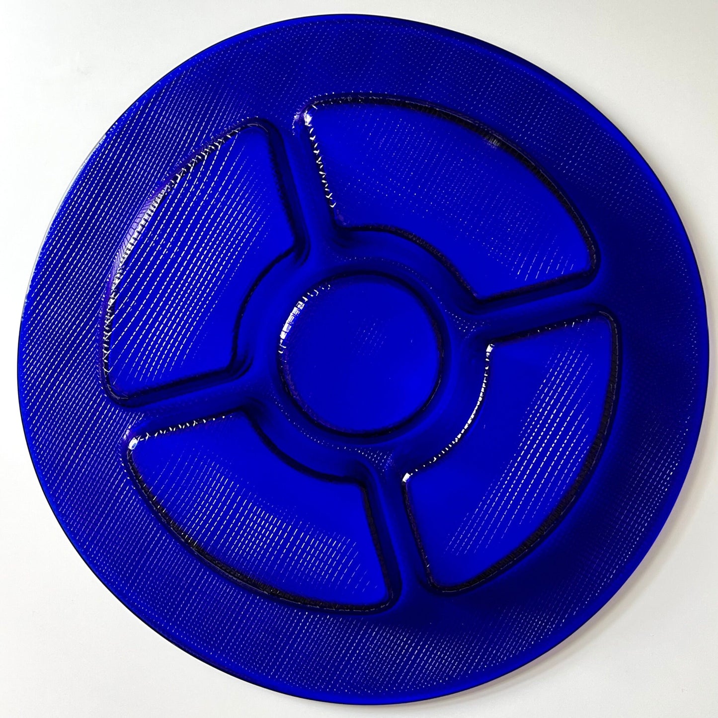 Cobalt Blue Glass Serving Tray