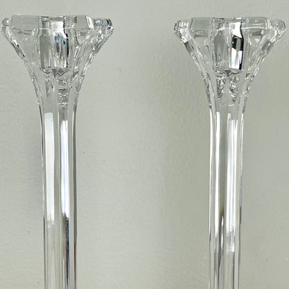 Flower Shaped Crystal Candle Holders by Mikasa