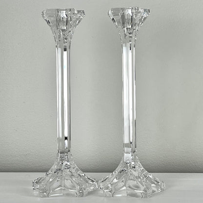 Flower Shaped Crystal Candle Holders by Mikasa