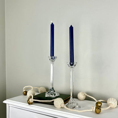 Flower Shaped Crystal Candle Holders by Mikasa