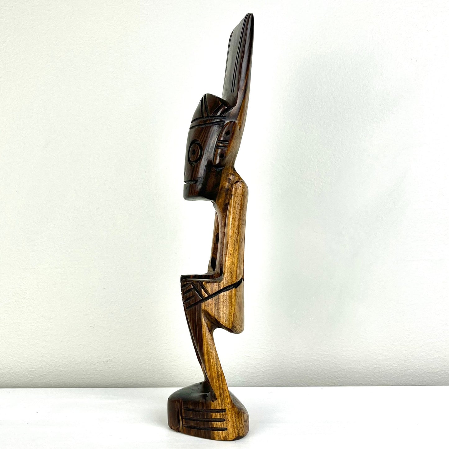 Hand Carved Wood Totem Sculpture