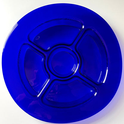 Cobalt Blue Glass Serving Tray