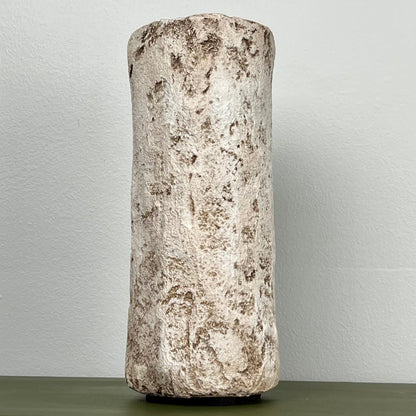 Tall Cylindrical Aged Concrete Vase