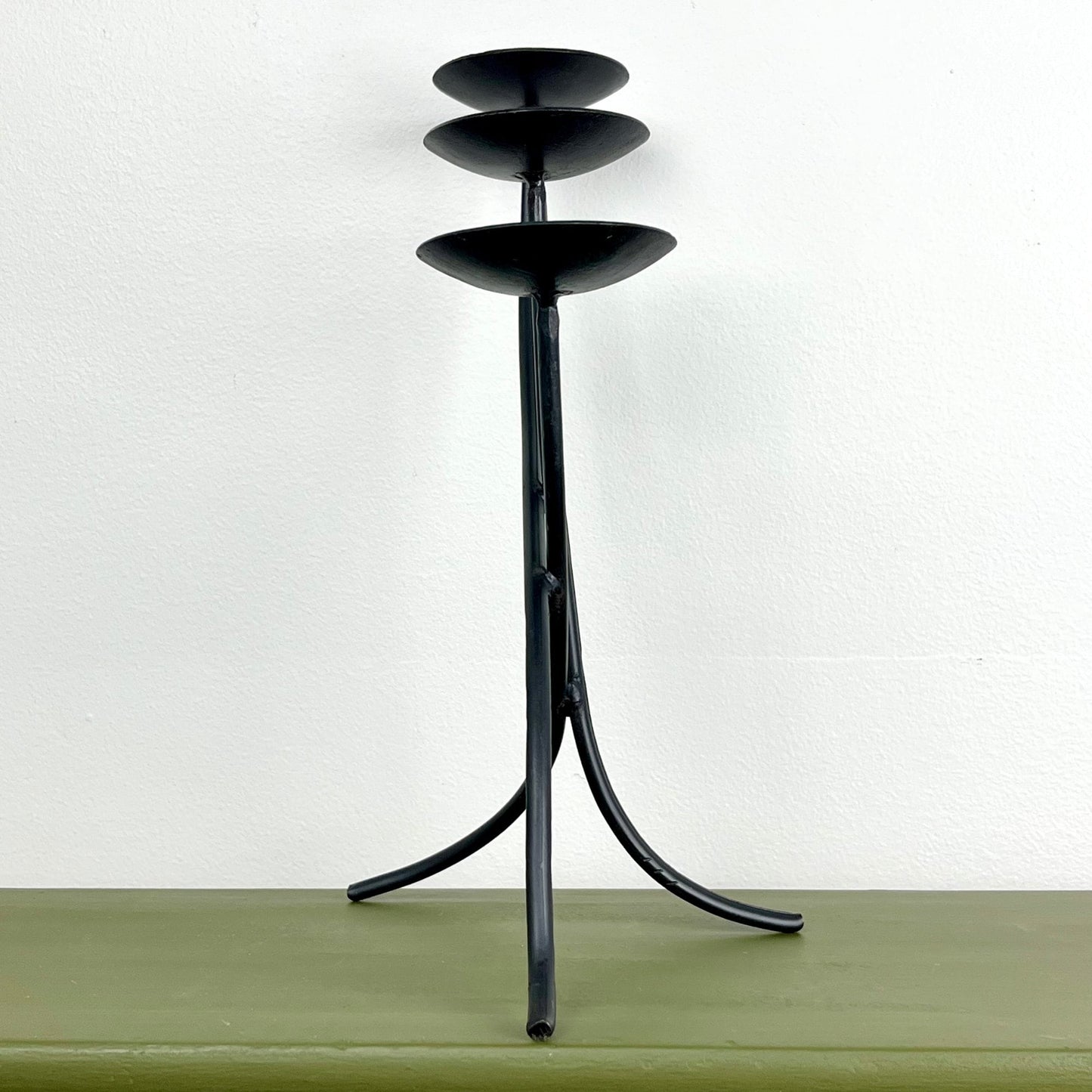 Modernist Metal Candelabra