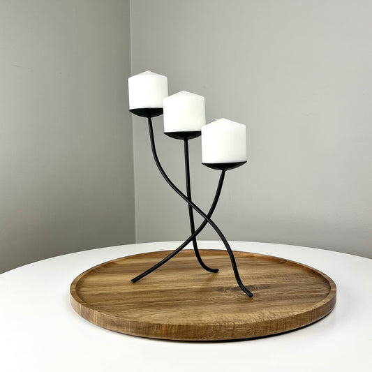 Modernist Metal Candelabra