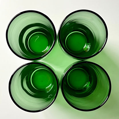 Hunter Green Glass Tumblers by Anchor Hocking