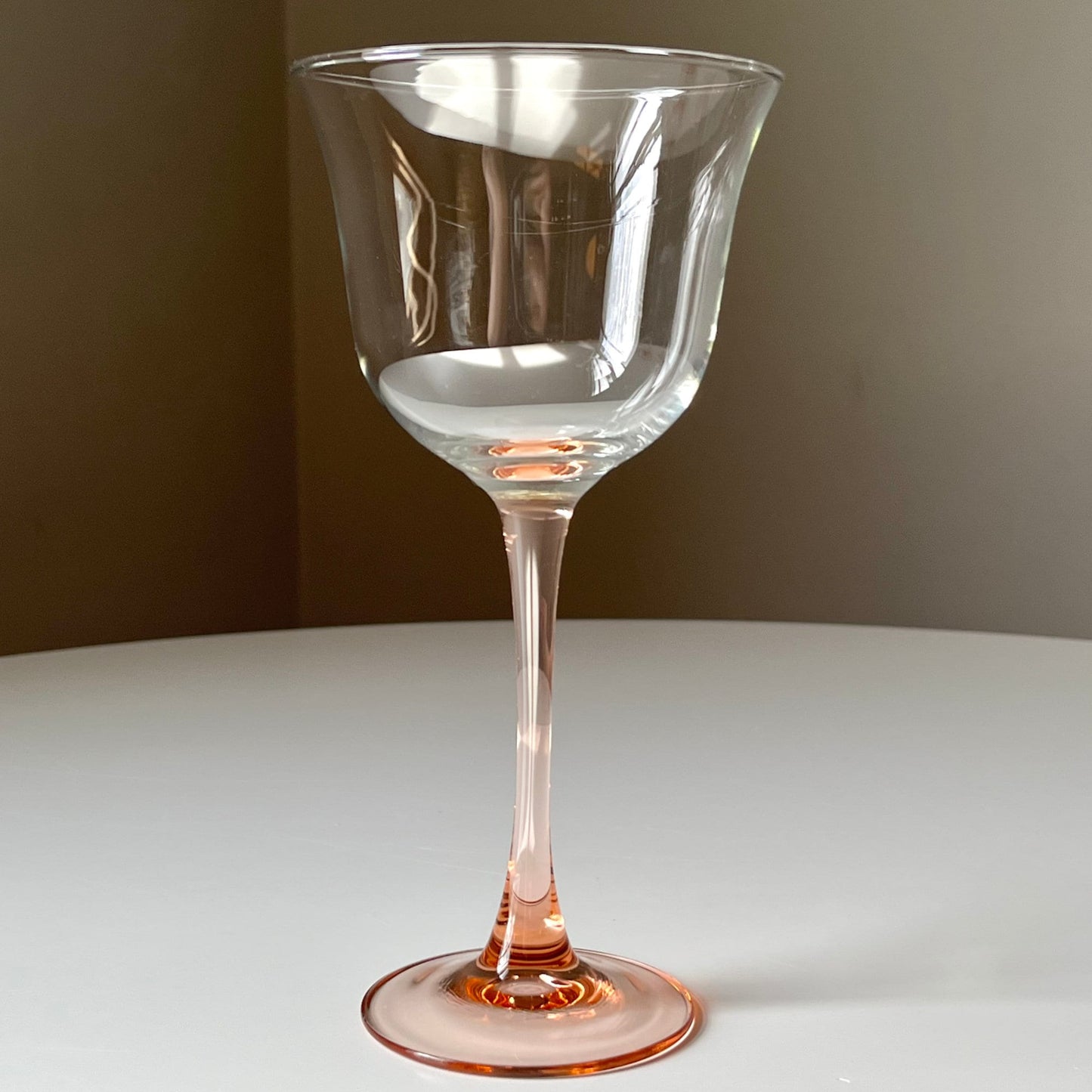 French Americana Rose Water Goblets with a Flared Rim